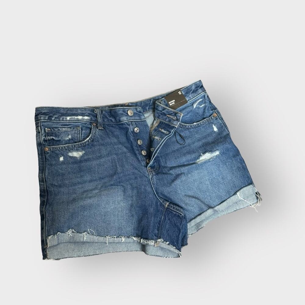 NEW Express Boyfriend Midi denim shorts